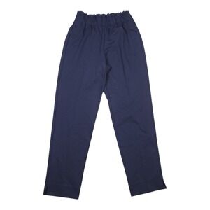 NEW‎ Ann Taylor Navy Blue Paperbag Waist Pull On Straight Leg Pants 589363 Sz XS